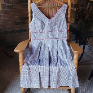 Citi Dress, black/white plaid stretch dress,  size 14